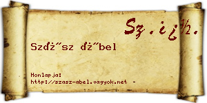 Szász Ábel névjegykártya